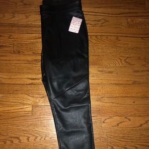 NWT Free People leather tight pants